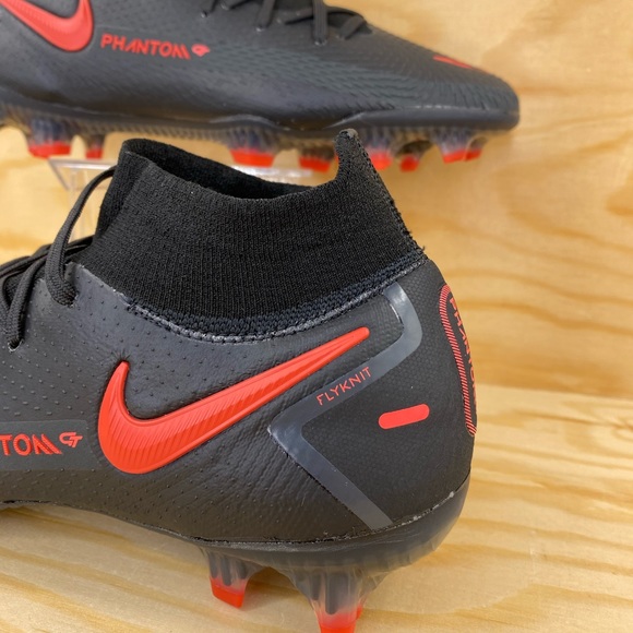 Nike Phantom GT Elite DF FG Blk Red Soccer Cleats - Picture 3 of 11